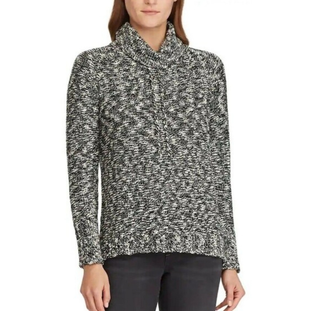 Chaps Woman's Marled Cowl Neck Sweater